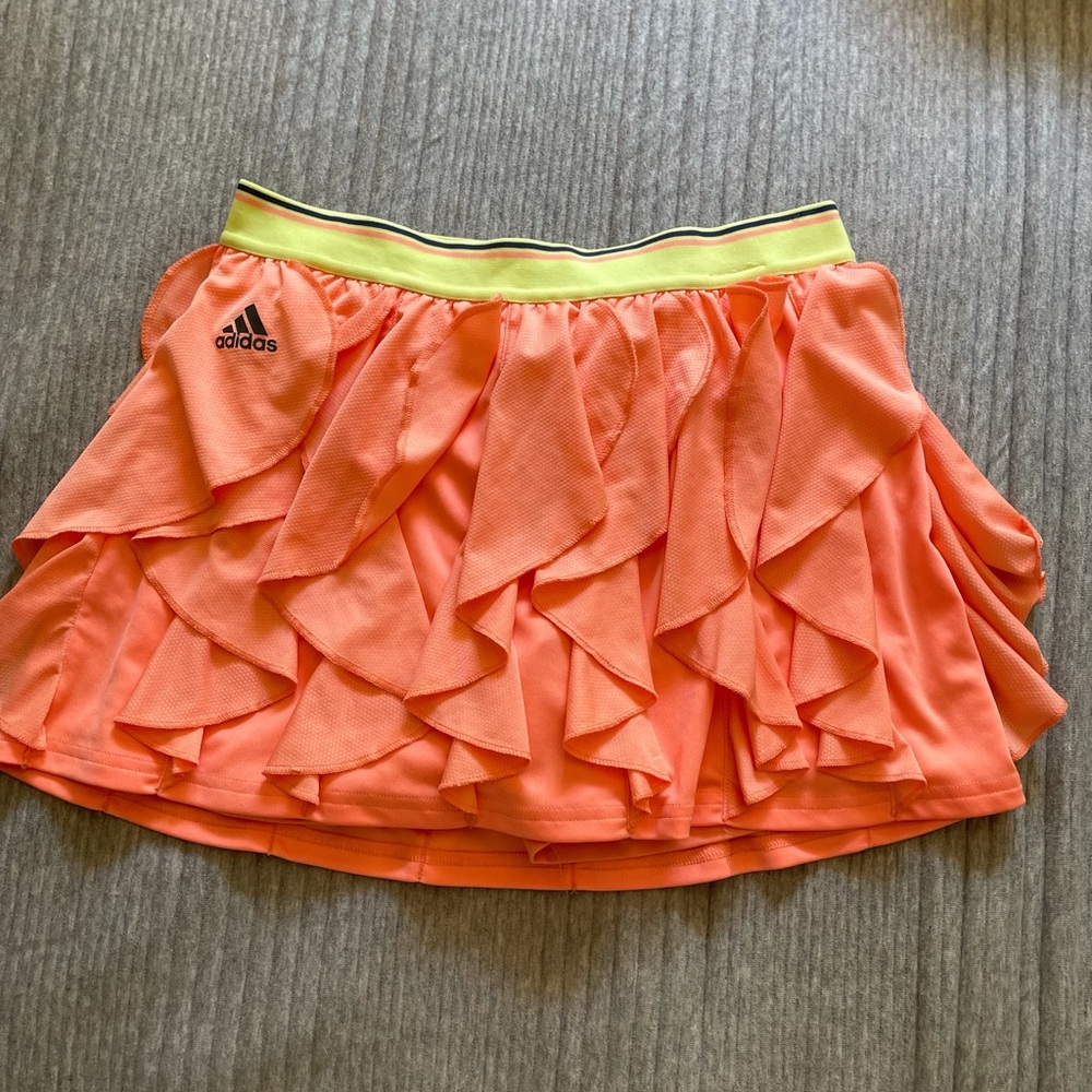 Adidas coral ruffles skirt